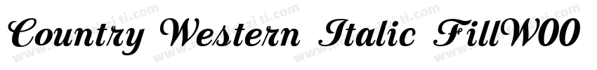 Country Western Italic FillW00字体转换